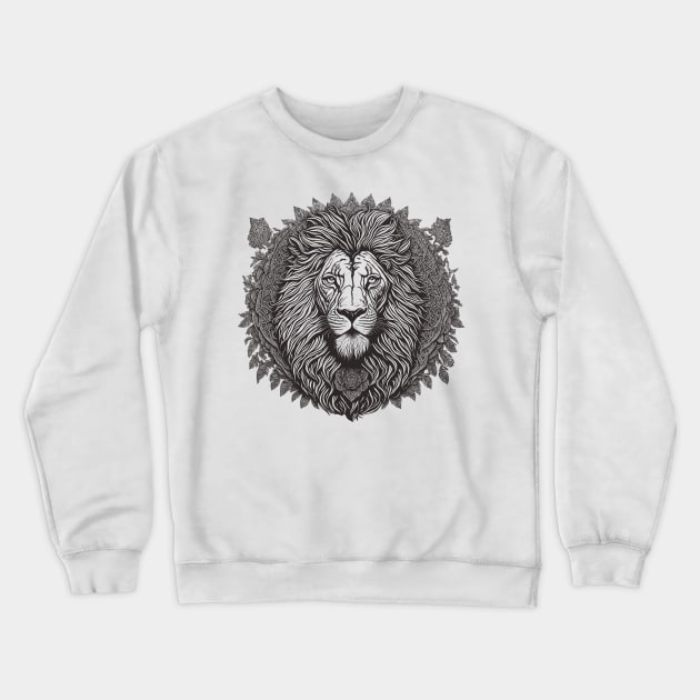 Grand Lion Crewneck Sweatshirt by Deniz Digital Ink